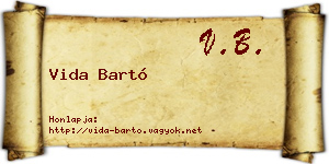 Vida Bartó névjegykártya